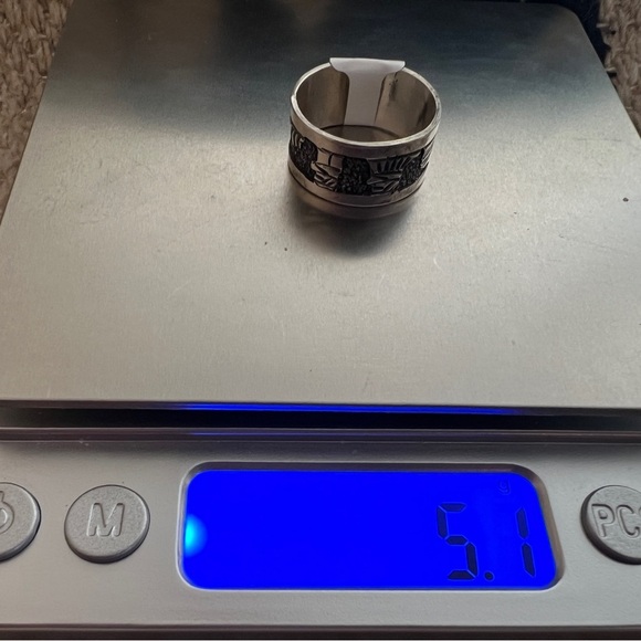 ❤️ Signed Elaine Becenti Story Teller Ring Size 9.5 Sterling Silver Unisex Band - Picture 11 of 12